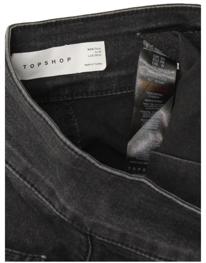 Topshop Γυναικείο τζιν με φλάντζα W28 L32 Γκρι βαμβακερό