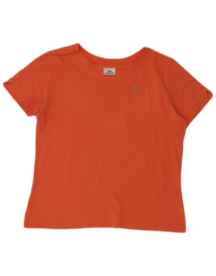 Γυναικείο T-Shirt Lacoste Top Size 46 XL Πορτοκαλί βαμβακερό
