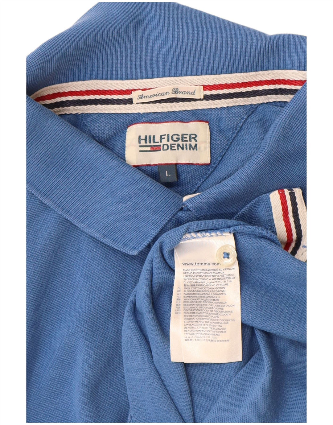 Tommy Hilfiger Ανδρικό Πόλο Μπλουζάκι μεγάλο μπλε βαμβακερό