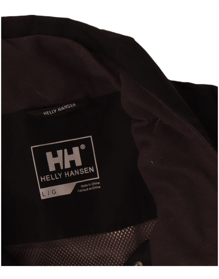Helly Hansen Γυναικείο γραφικό μπουφάν βροχής UK 16 μεγάλο μαύρο πολυεστέρα