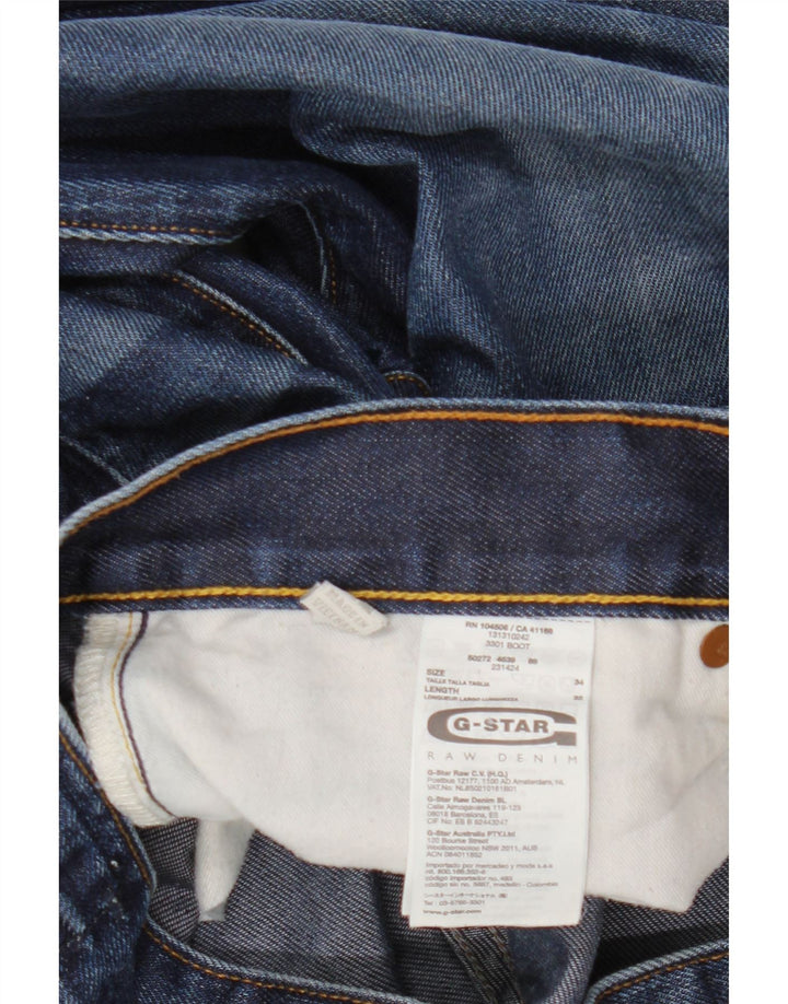 Ανδρικό τζιν G-Star 3301 Bootcut W34 L32 Μπλε βαμβακερό