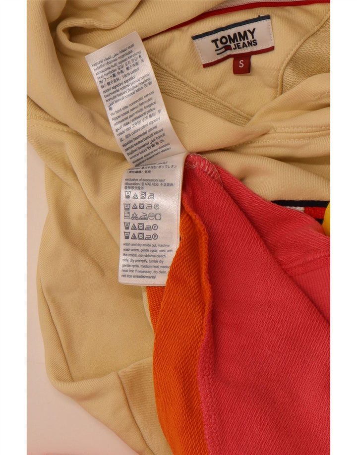 TOMMY HILFIGER Γυναικείο μπλουζάκι με κουκούλα UK 10 Small colorblock