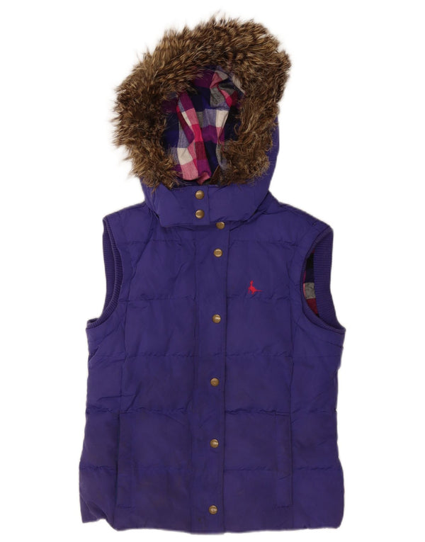Jack Wills Γυναικεία κουκούλα με επένδυση Gilet UK 8 Small Purple