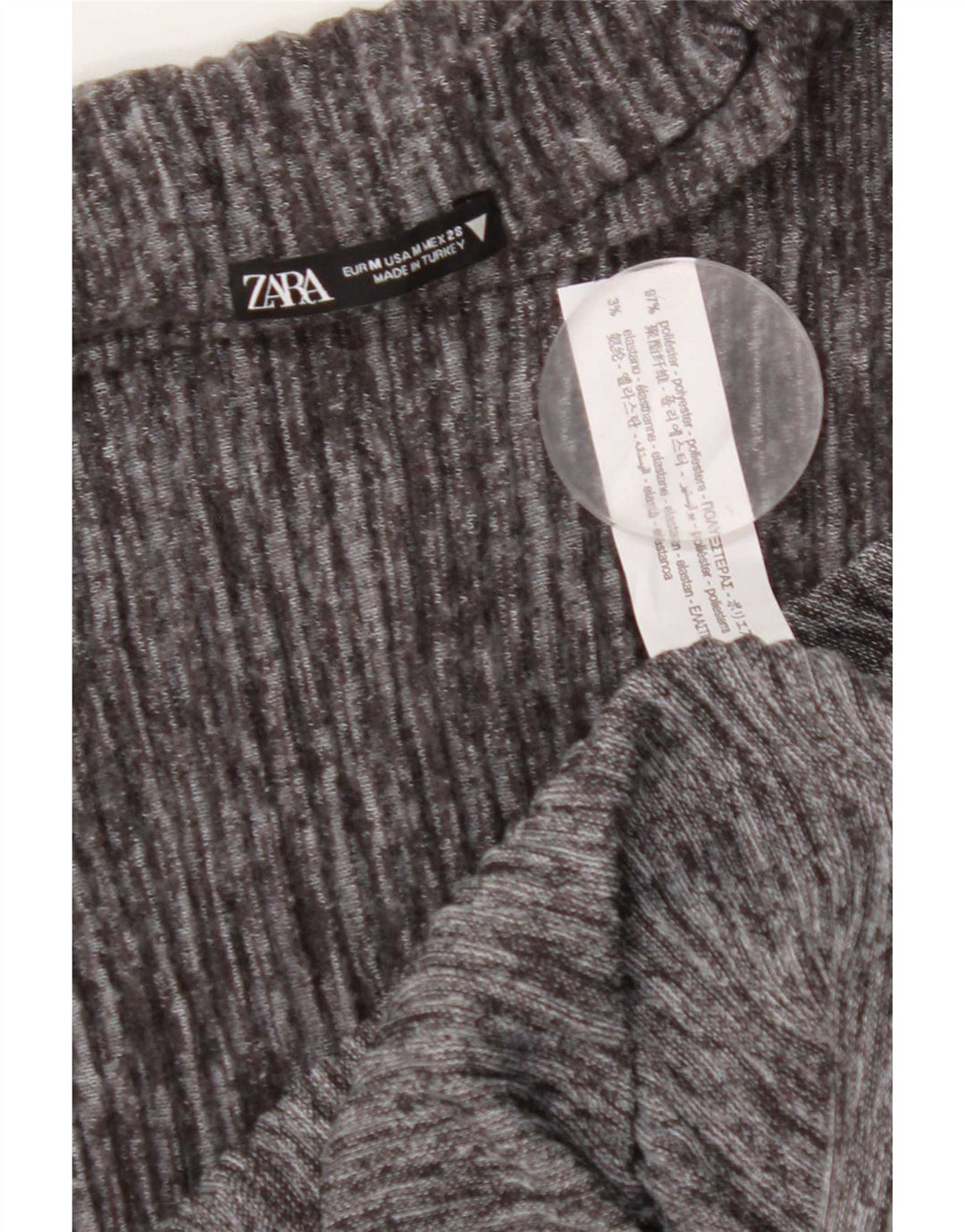 Zara Γυναικείο Αμάνικο Maxi Φόρεμα UK 12 Medium Grey Polyester