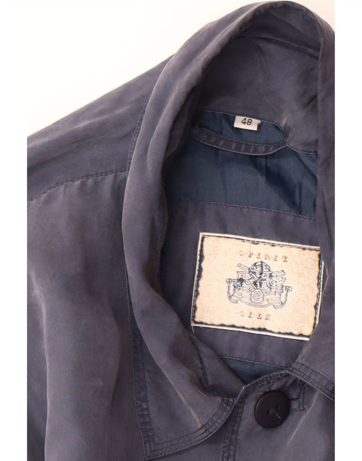 Ανδρικό μπουφάν VINTAGE Bomber IT 48 Medium Navy Blue Silk