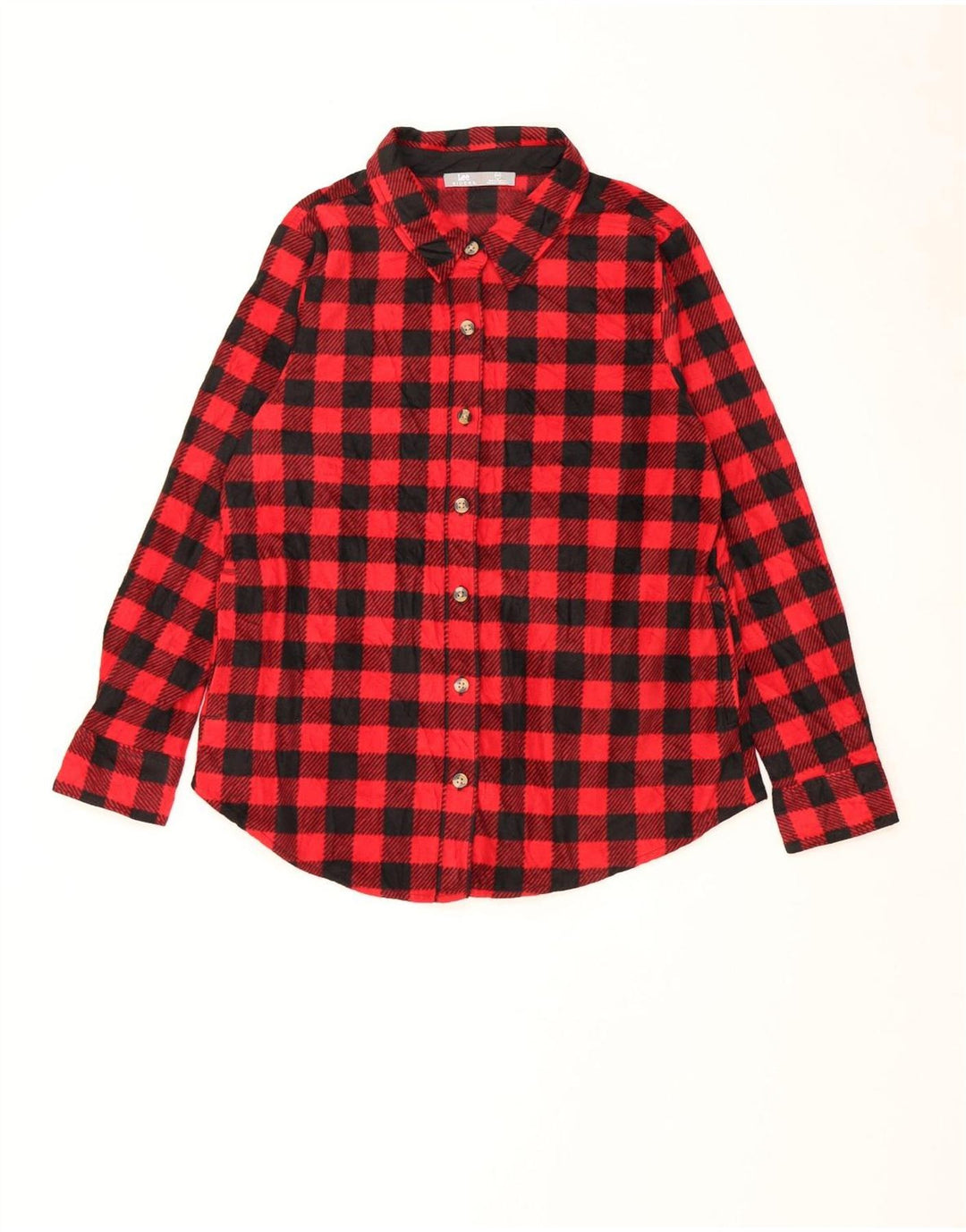 Lee Womens Riders Fleece Shirt UK 14 Medium Red Gingham