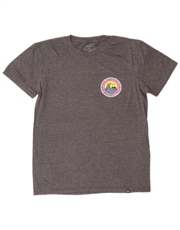 Ανδρικό γραφικό μπλουζάκι Quiksilver Regular Fit Top Μεσαίο γκρι βαμβακερό