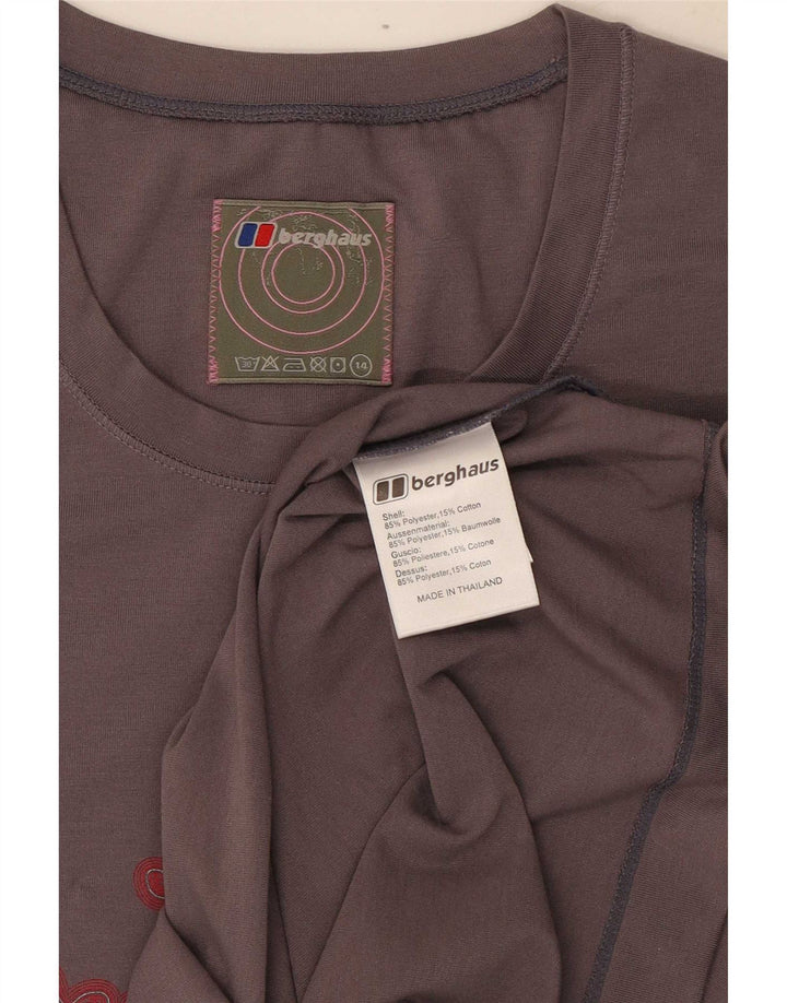 Γυναικείο γραφικό μπλουζάκι Berghaus Top UK 14 Medium Grey Polyester