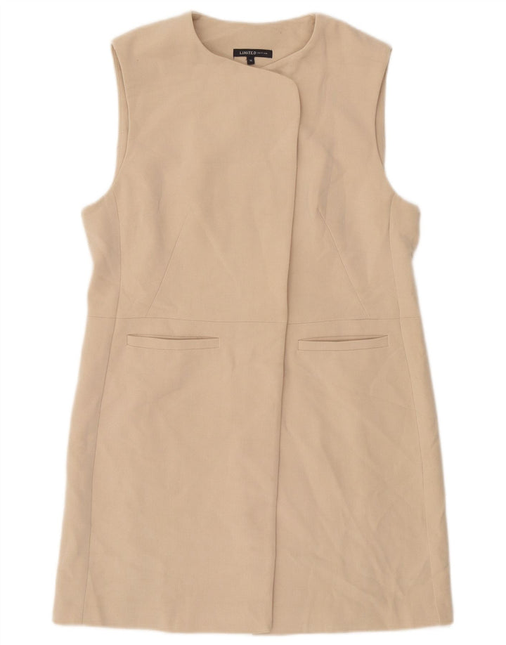 Marks & Spencer Γυναικείο αμάνικο σακάκι μακρόστενο UK 10 Small Beige