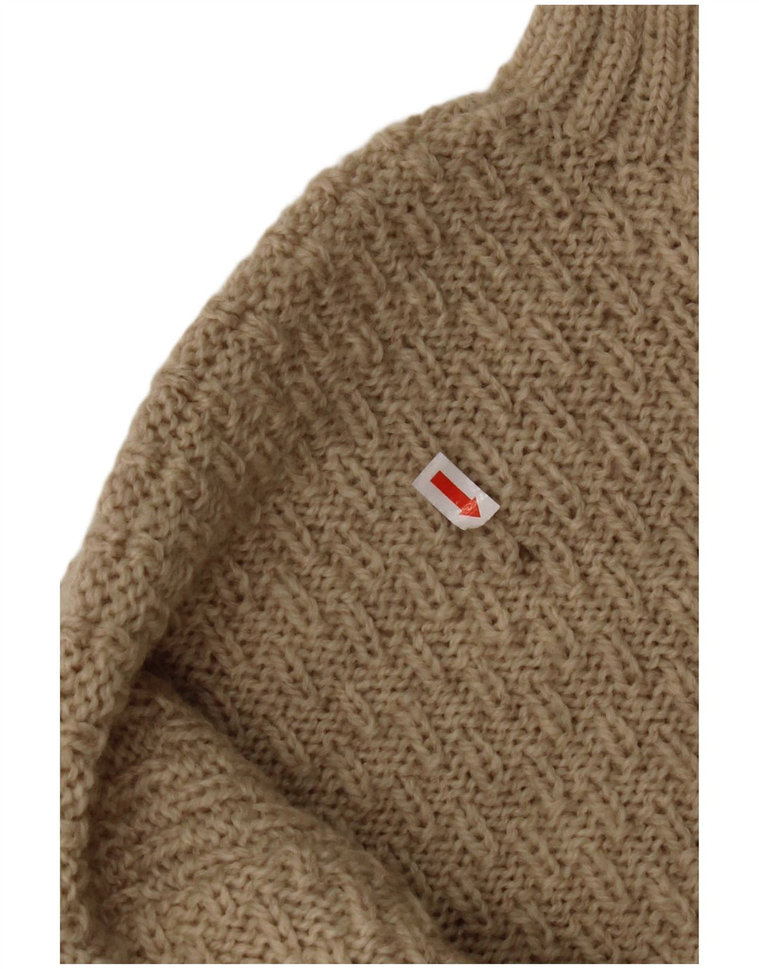 Ανδρικό πουλόβερ με λαιμόκοψη VINTAGE XL Μπεζ