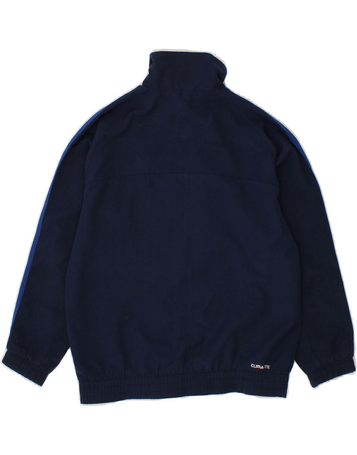 ADIDAS Boys Climalite Tracksuit Top Jacket 7-8 Years Navy Blue Polyester Vintage Adidas and Second-Hand Adidas from Messina Hembry 