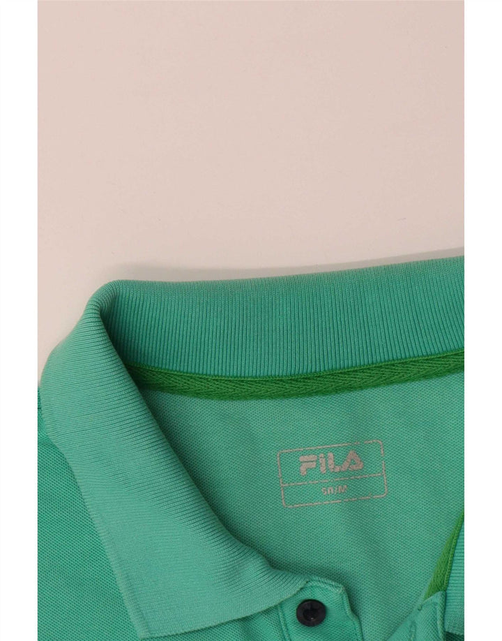 Fila Ανδρικό Πόλο Μπλουζάκι Μεσαίο Πράσινο Βαμβάκι
