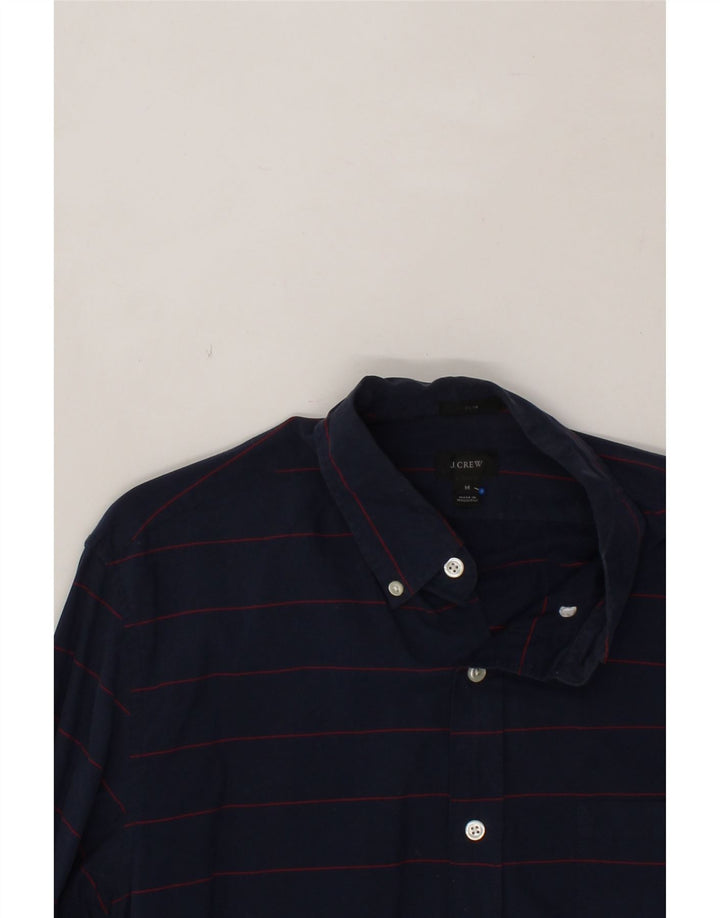 J. CREW Mens Shirt Medium Navy Blue Striped Cotton Vintage J. Crew and Second-Hand J. Crew from Messina Hembry 
