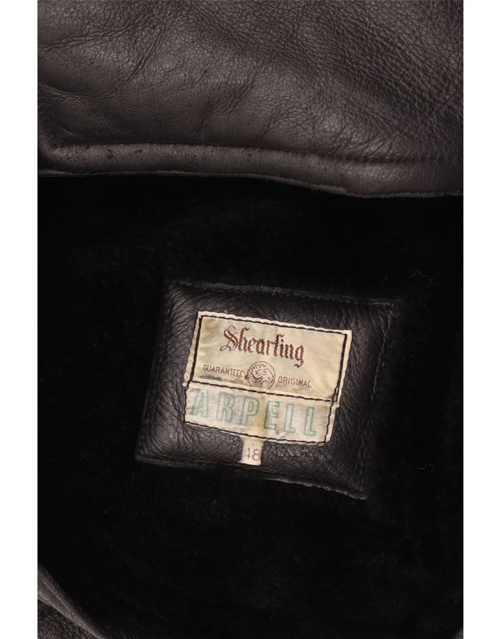 Vintage Ανδρικό Shearling Jacket IT 48 Medium Black