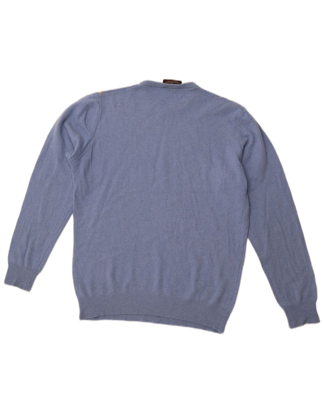 MALAGRIDA Ανδρικό πουλόβερ με λαιμόκοψη μεγάλου μπλε χρώματος/διαμάντι