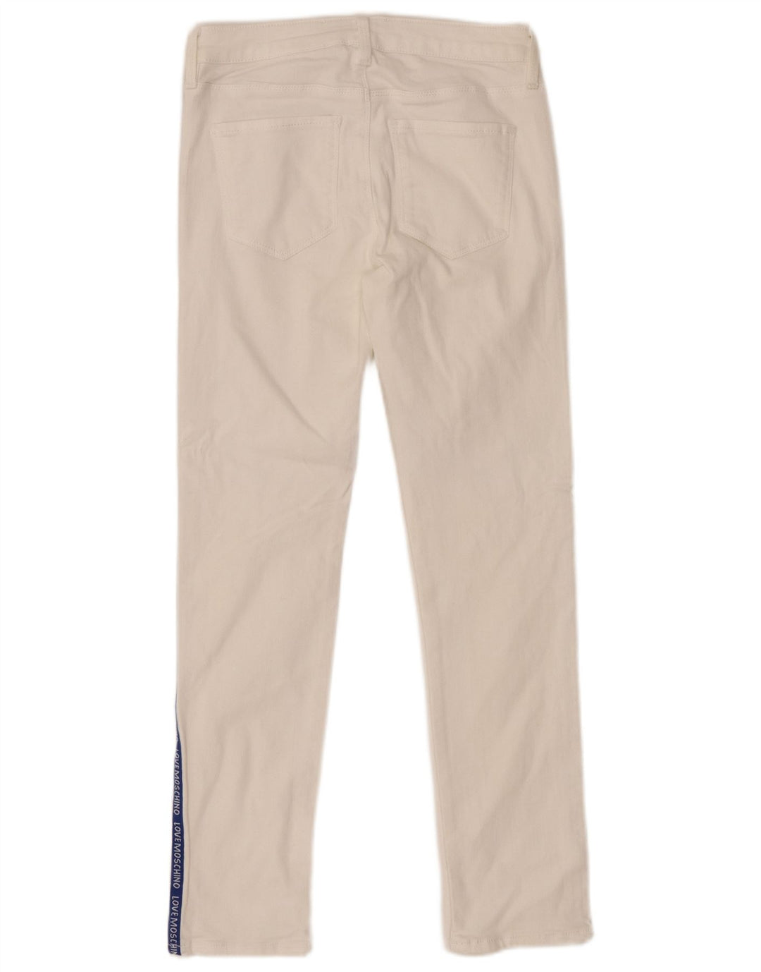 Γυναικείο γραφικό Skinny τζιν MOSCHINO W26 L26 Λευκό