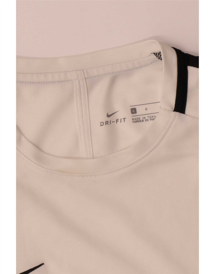 Ανδρικό T-shirt Nike Dri Fit Top Large White Colourblock Polyester