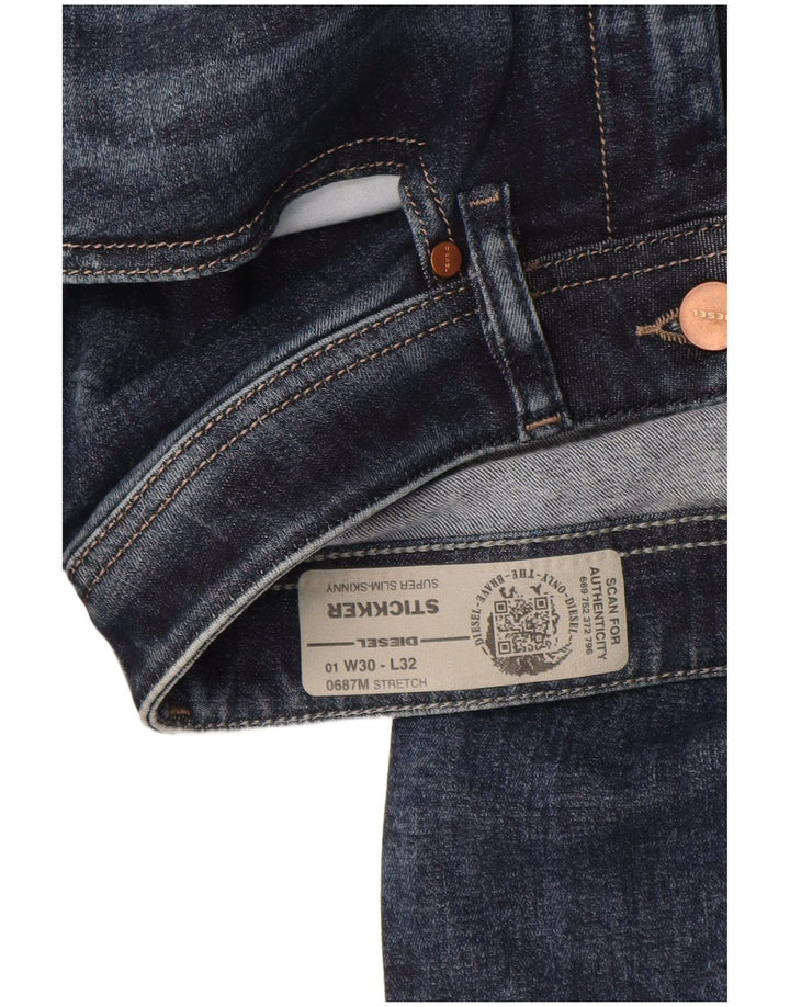 Γυναικείο αυτοκόλλητο DIESEL Super Slim Skinny Jeans W30 L30 Navy Blue Cotton