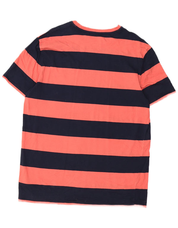 Ανδρικό T-Shirt Tommy Hilfiger Top XL Ροζ ριγέ βαμβακερό