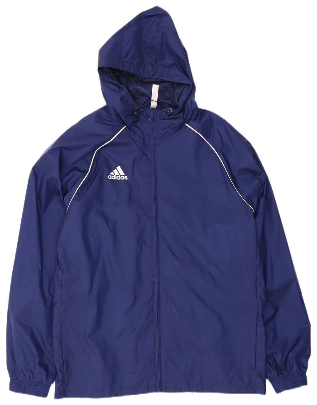 Adidas Ανδρικό μπουφάν βροχής με κουκούλα UK 40 Large Navy Blue Polyester