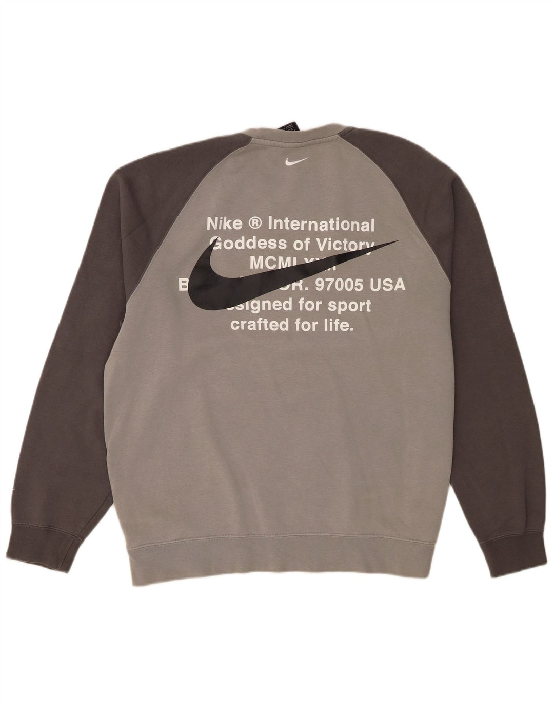 Ανδρικό γραφικό φούτερ Nike Jumper μεγάλο γκρι βαμβακερό