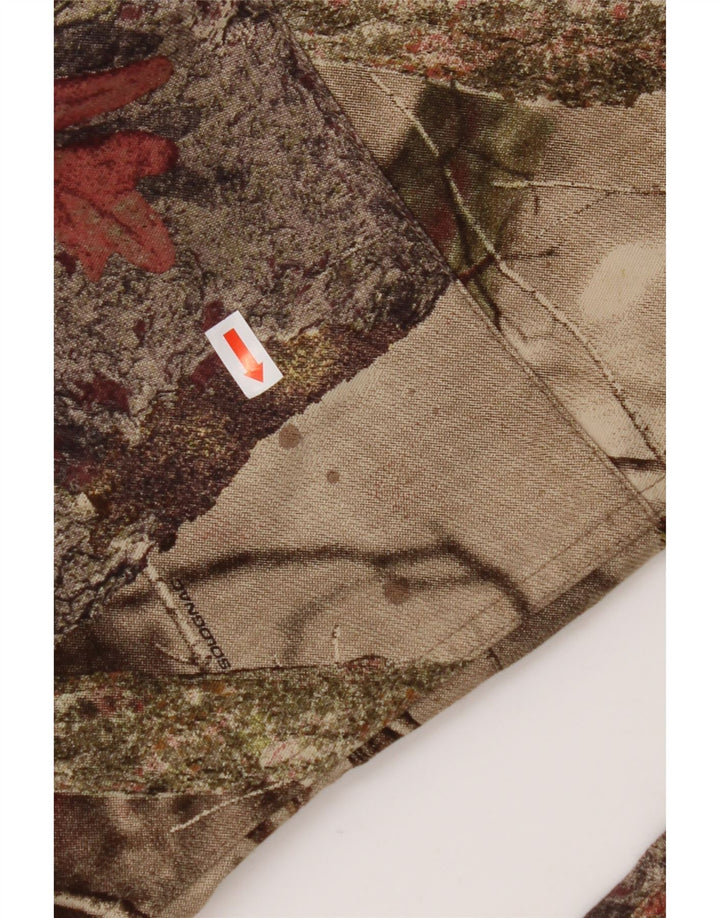 DECATHLON Γυναικείο ίσιο παντελόνι Cargo Small W27 L30 Μπεζ φλοράλ βαμβακερό