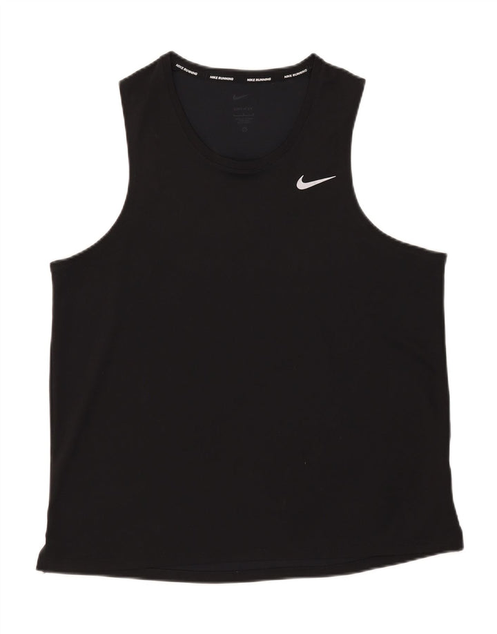 Γυναικείο γιλέκο Nike Dri Fit Top UK 16 Large μαύρο πολυεστέρα