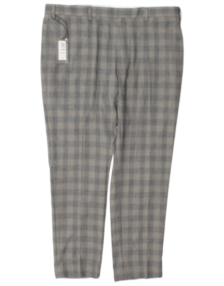 Marks & Spencer Ανδρικό Slim Suit Παντελόνι W38 L29 Grey Check Polyester