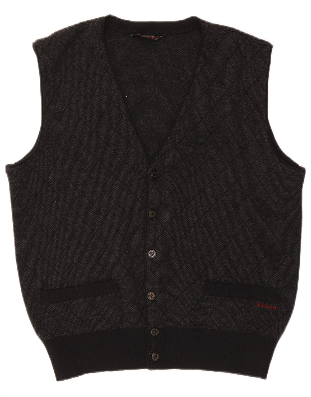 Paul & Shark Ανδρικό Αμάνικο Ζακέτα πουλόβερ Small Grey Argyle/Diamond