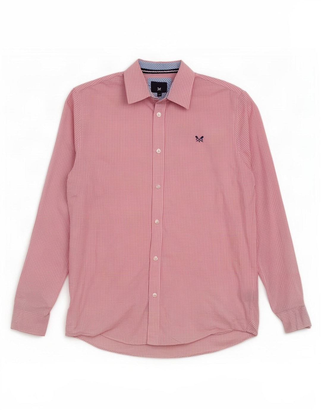 Ανδρικό πουκάμισο Crew Clothing Classic Fit, μεσαίο ροζ βαμβακερό Gingham