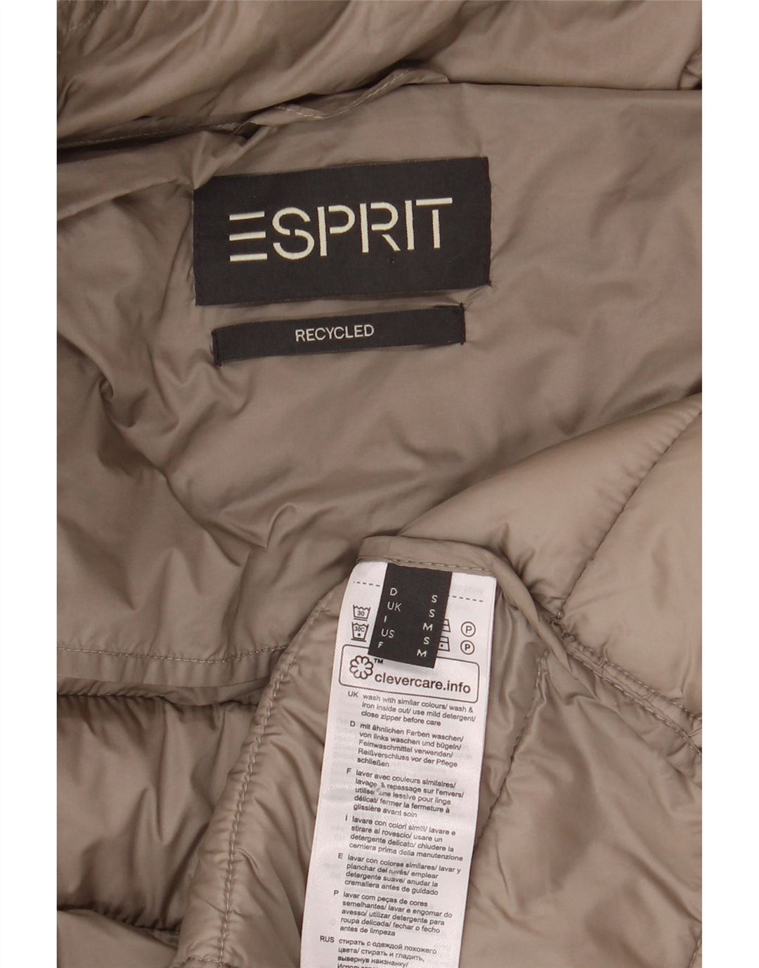 ESPRIT Γυναικείο παλτό με επένδυση UK 10 Small Beige Polyamide