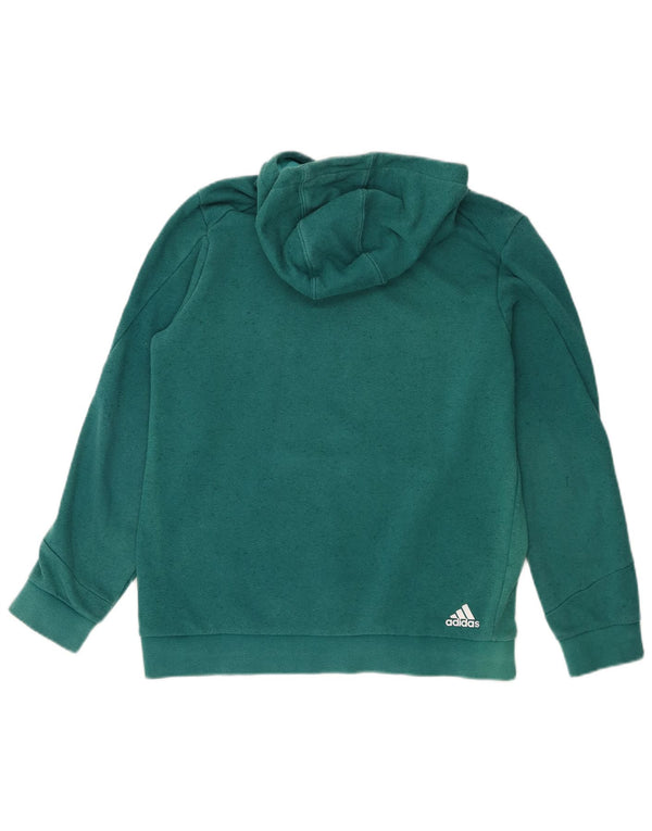 Adidas Boys Graphic Hoodie Jumper 13-14 ετών Βαμβάκι με πράσινες ίνες