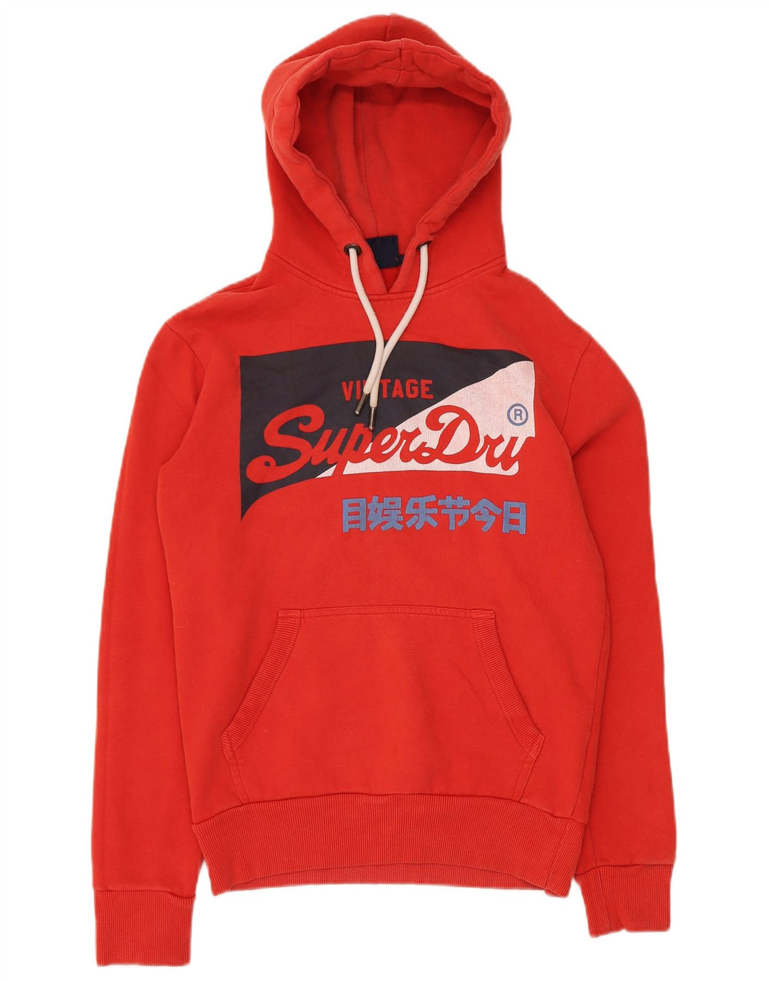 Ανδρικό γραφικό κουκούλα SUPERDRY Jumper XS Κόκκινο βαμβακερό