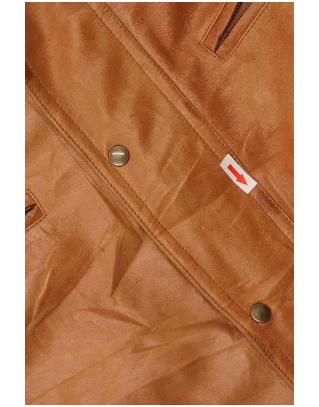 Vintage Ανδρικό Δερμάτινο Μπουφάν UK 38 Medium Beige Leather