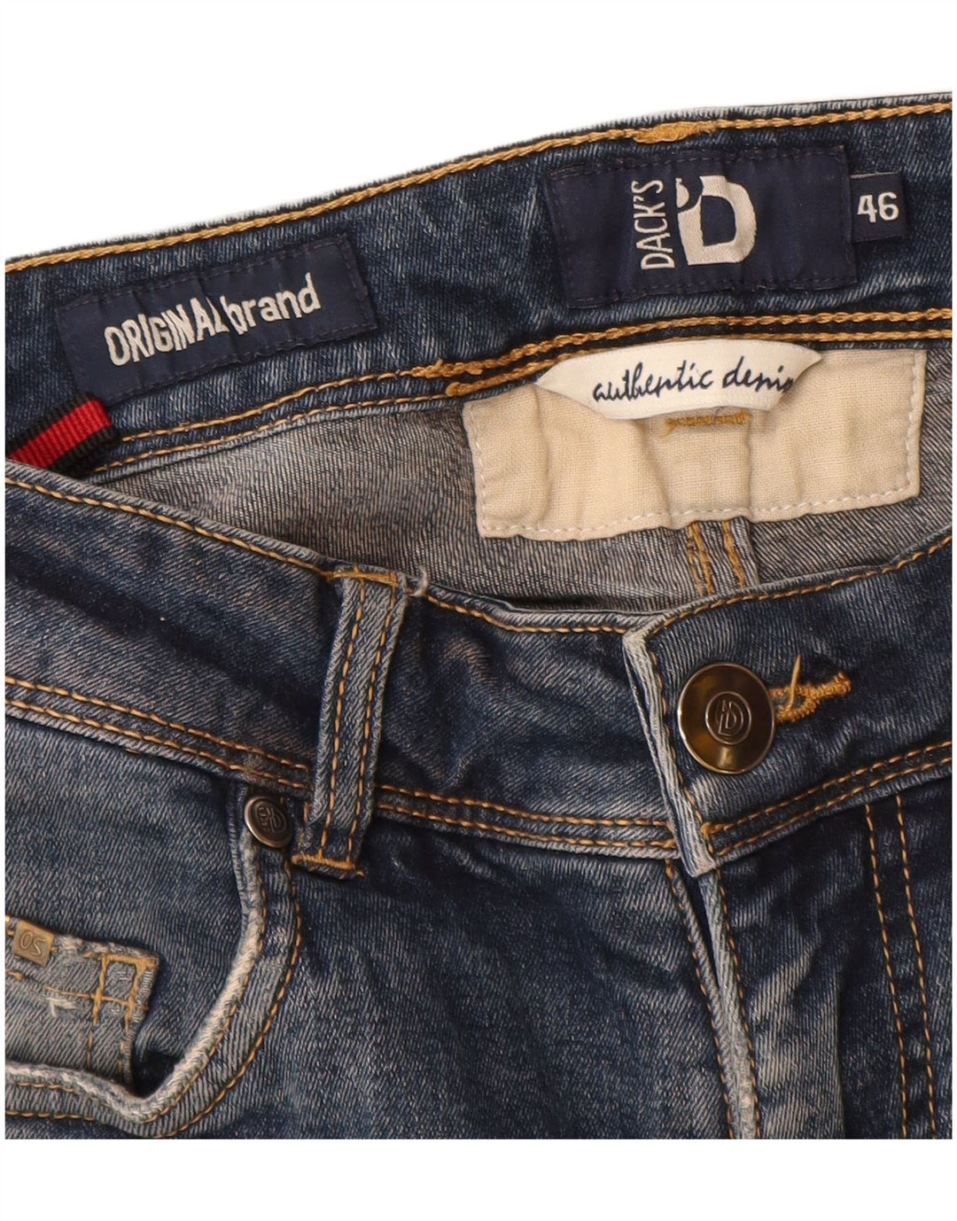 Dack's Womens Distressed Slim Jeans IT 46 Large W30 L29 Blue Cotton
