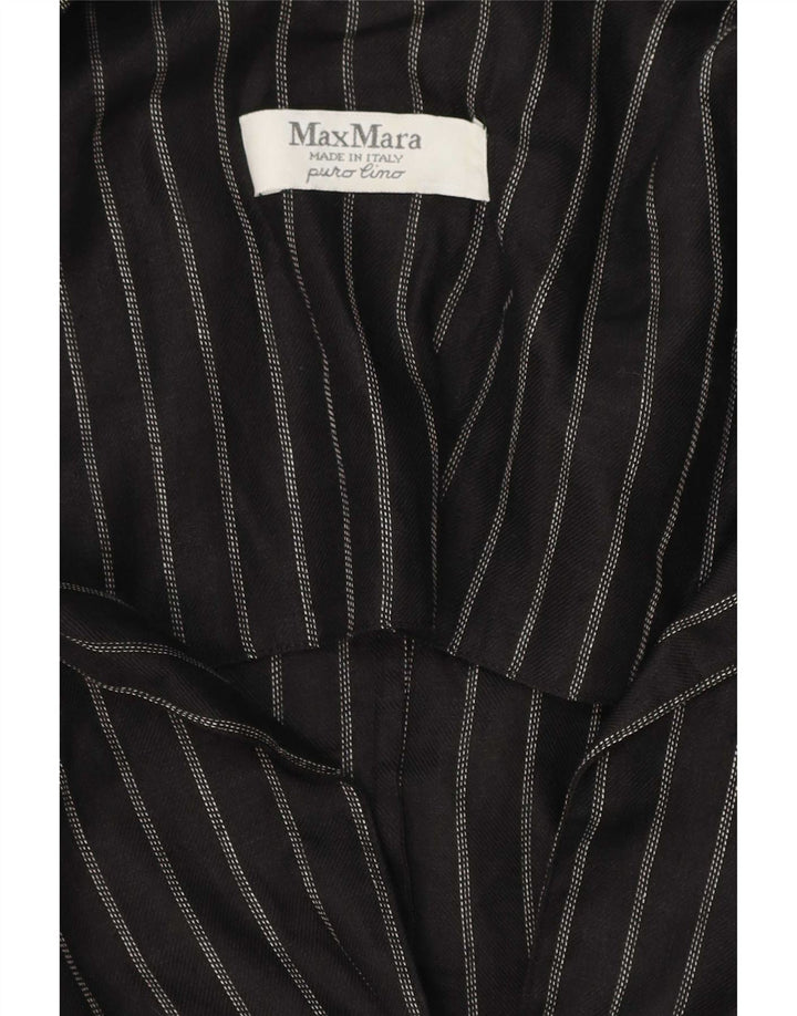 Max Mara Γυναικείο μπουφάν blazer 2 κουμπιών UK 14 μέτριο μαύρο ρίγες