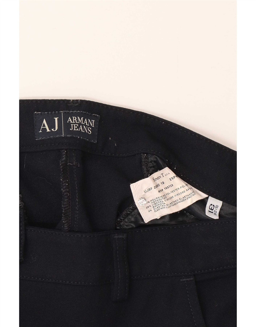 Armani Γυναικείο ίσιο παντελόνι Chino W31 L31 Navy Blue Polyester