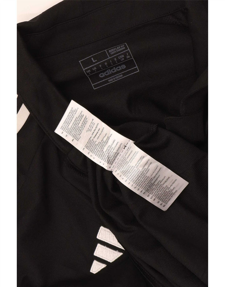 Adidas Ανδρικό πουκάμισο Aeroready Graphic Regular Fit Polo μεγάλο μαύρο πολυεστέρα
