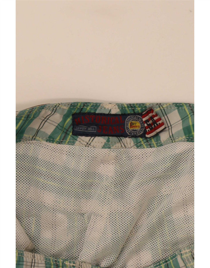 Ανδρικό σορτς κολύμβησης Roy Rogers Μεγάλο Πράσινο Check Polyester