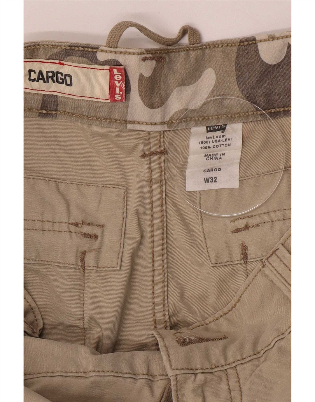 Ανδρικό σορτς Levi's Cargo Medium W32 Χακί βαμβακερό