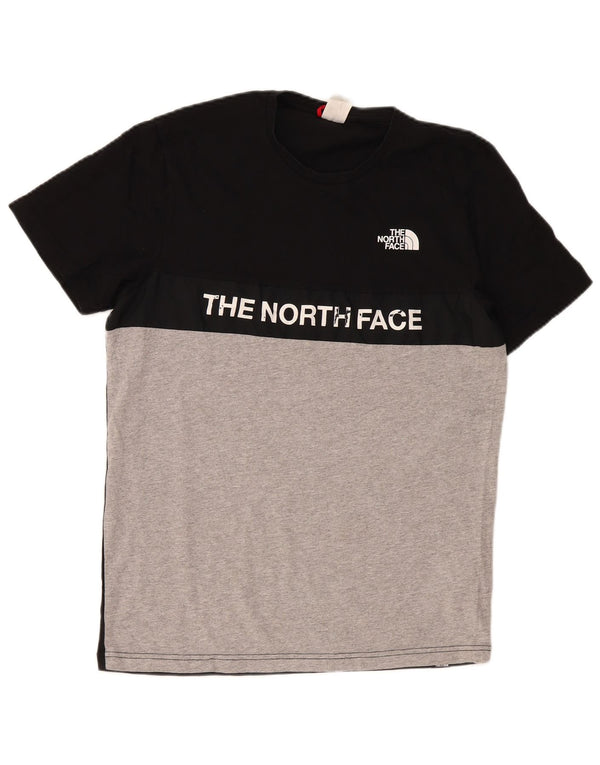 Ανδρικό γραφικό T-Shirt North Face Top Medium Black Colourblock Βαμβακερό
