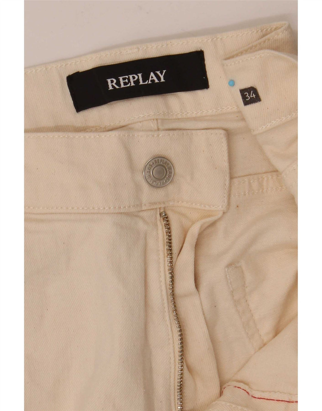 Replay Ανδρικό Slim Jeans W34 L31 Off White