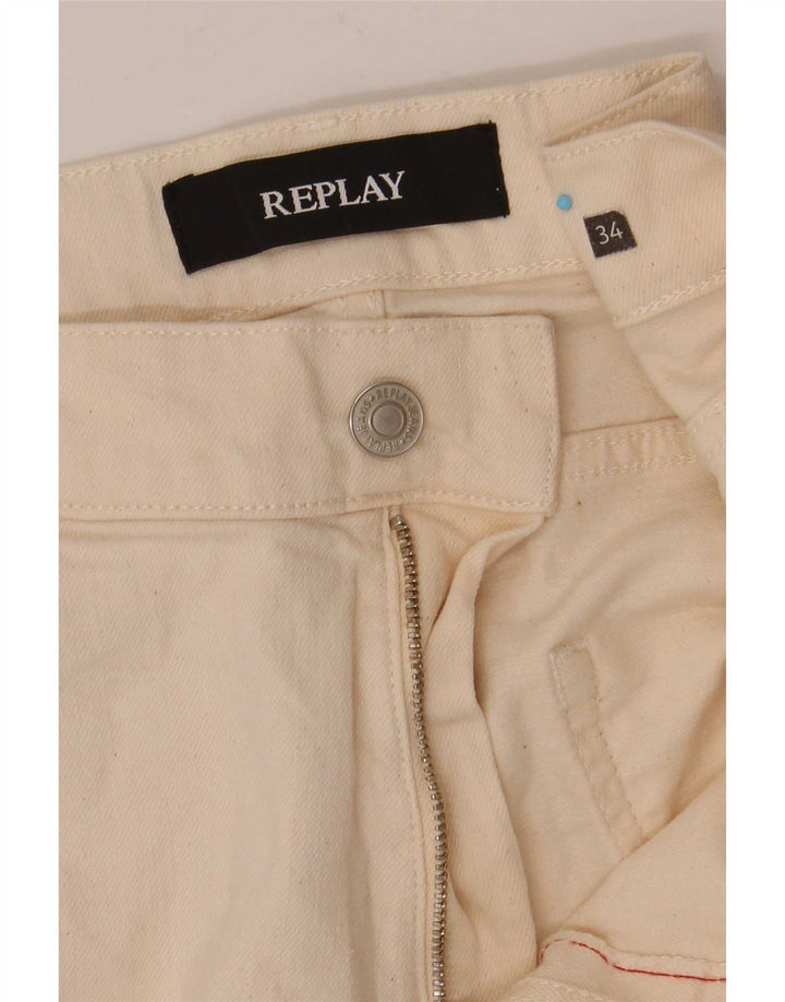 Replay Ανδρικό Slim Jeans W34 L31 Off White