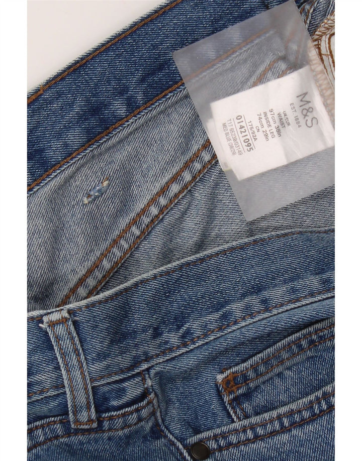 Ανδρικό τζιν ίσιο Marks & Spencer W36 L29 Μπλε βαμβακερό