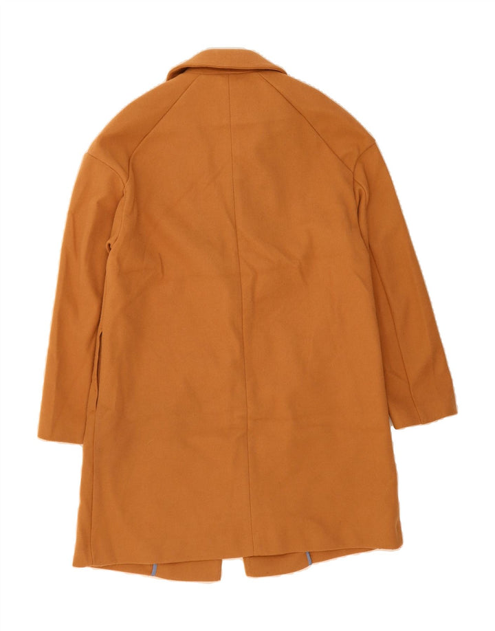 TOPSHOP Womens Overcoat UK 10 Small  Brown Polyester Vintage Topshop and Second-Hand Topshop from Messina Hembry 