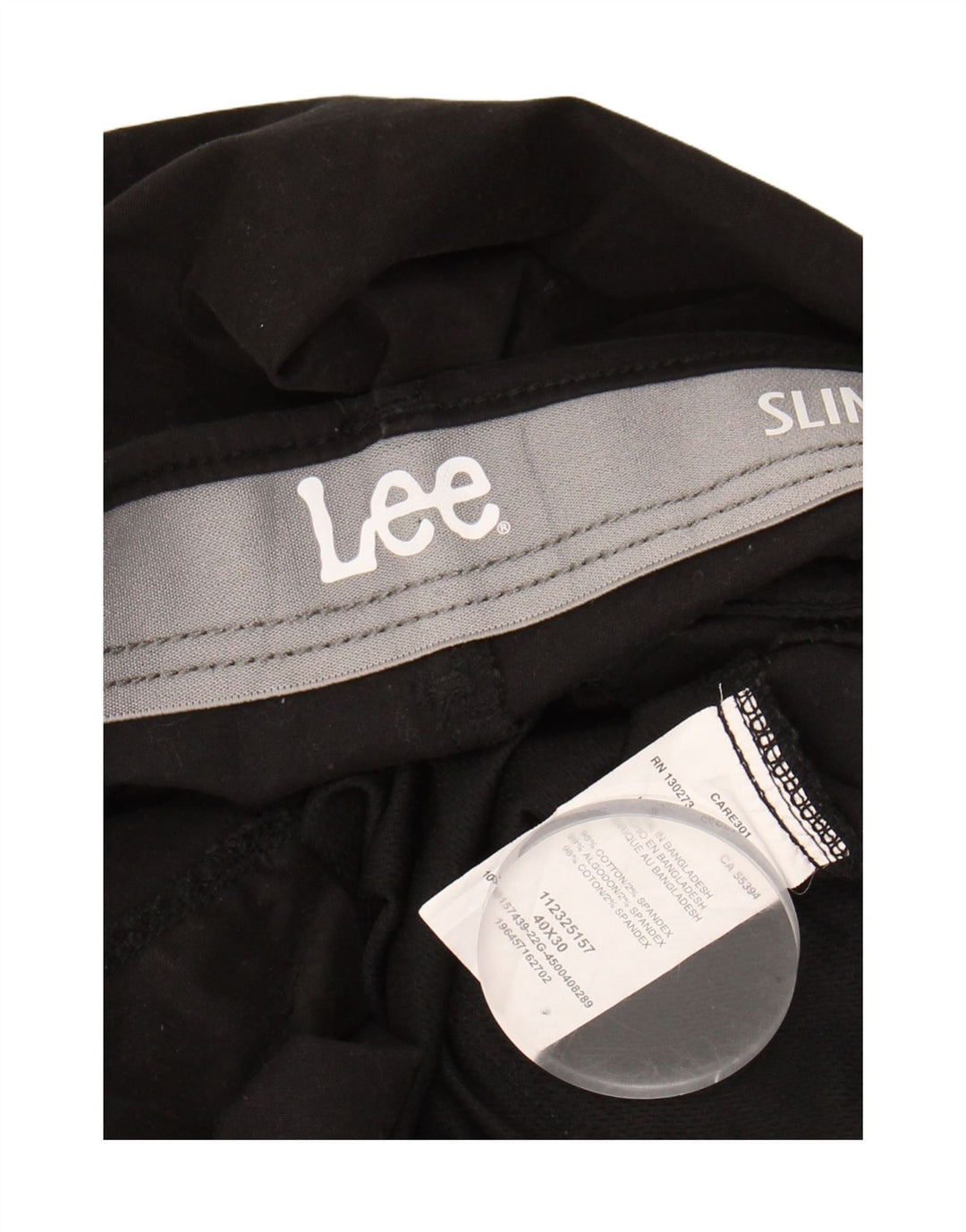 LEE Mens Slim Chino Trousers W40 L30 Black Cotton Vintage Lee and Second-Hand Lee from Messina Hembry 