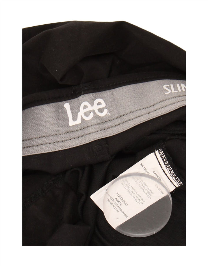 LEE Mens Slim Chino Trousers W40 L30 Black Cotton Vintage Lee and Second-Hand Lee from Messina Hembry 
