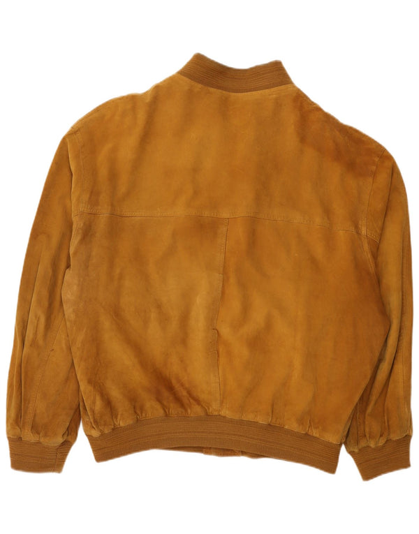 Vintage Ανδρικό Suede Bomber Jacket UK 42 XL Brown