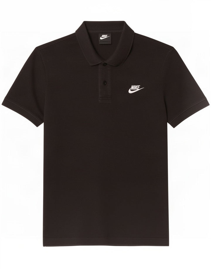 Ανδρικό μπλουζάκι πόλο Nike, μικρό μαύρο βαμβακερό