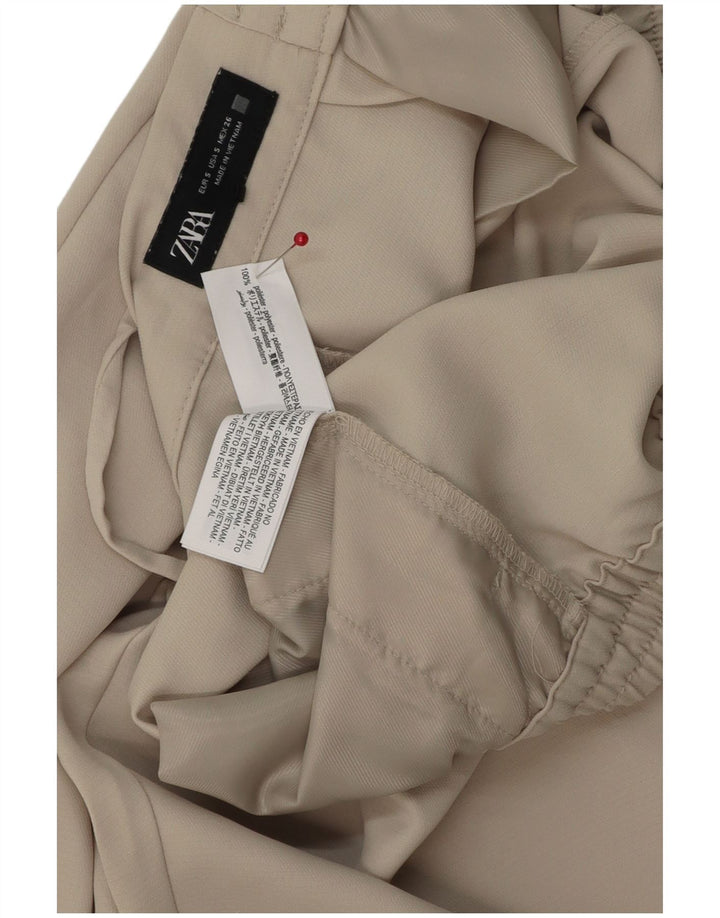 Zara Γυναικείο κωνικό casual παντελόνι Small W26 L25 Grey Polyester